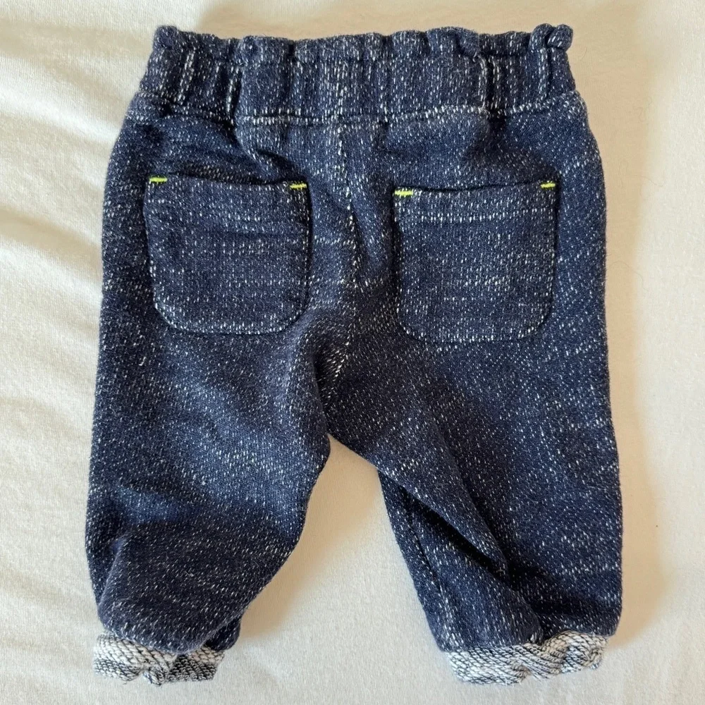 Pull On French Terry Denim Pants